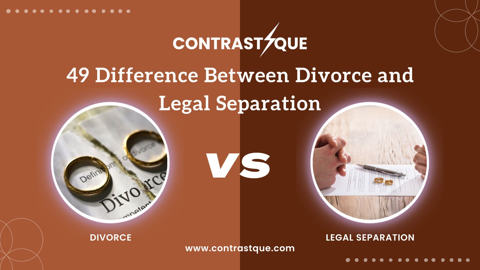 49 Difference Between Divorce and Legal Separation
