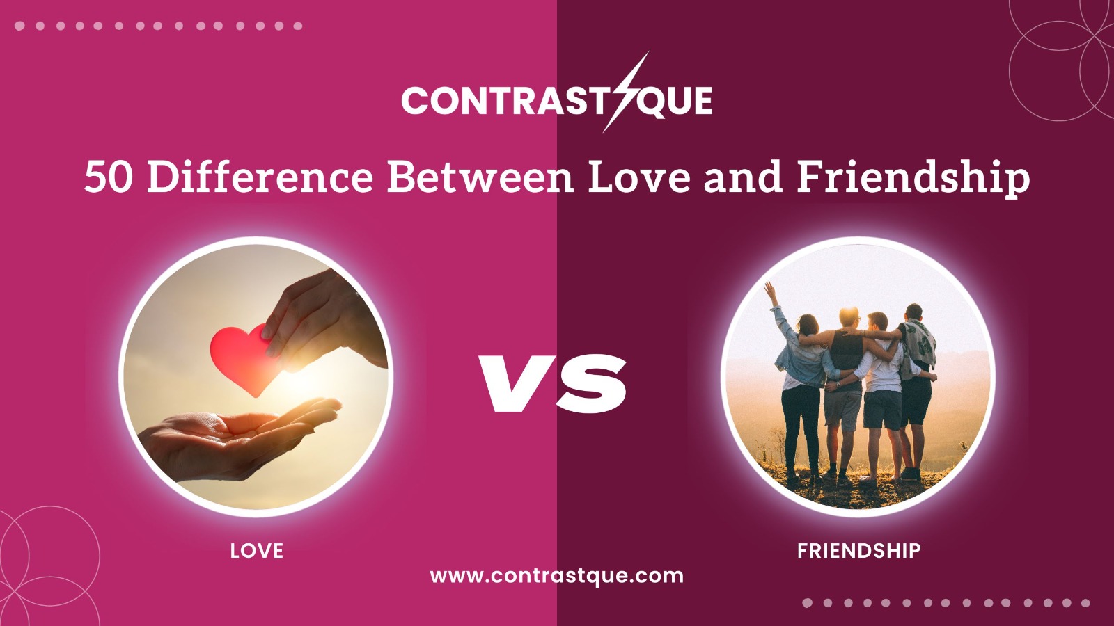 50 Difference Between Love and Friendship