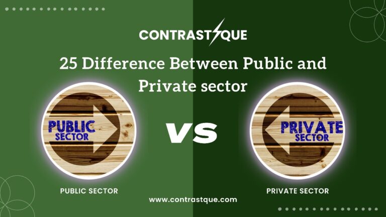 25 Difference Between Public and Private sector