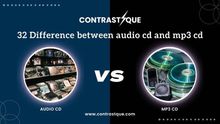 32 Difference between audio cd and mp3 cd