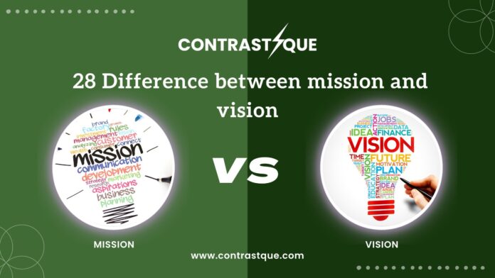 28 Difference between mission and vision