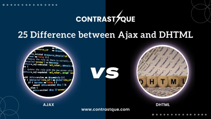 25 Difference between Ajax and DHTML