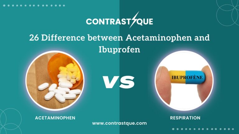 26 Difference between Acetaminophen and Ibuprofen